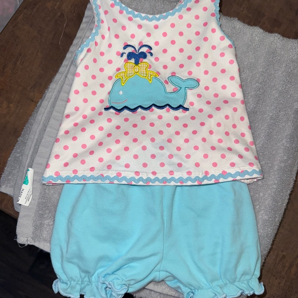 Three Sister Whale Appliqué size 3M NWOT